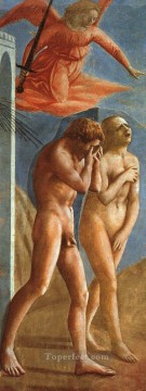 エデンの園からの追放 クリスチャン・クアトロチェント・ルネサンス・マサッチョ Oil Paintings